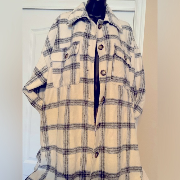 Fashion Nova Plaid Midi Jacket ..oversized..size Large - Picture 7 of 13